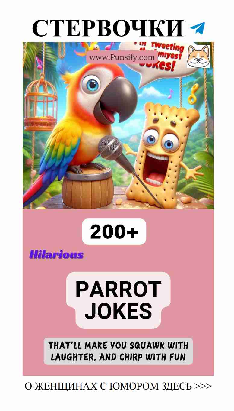 Смех и любовь с парными шутками о попугаях